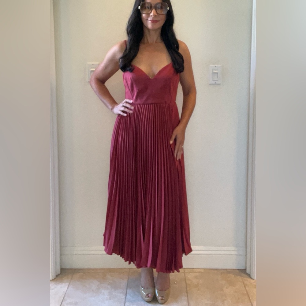 Anthropologie rust colored dress